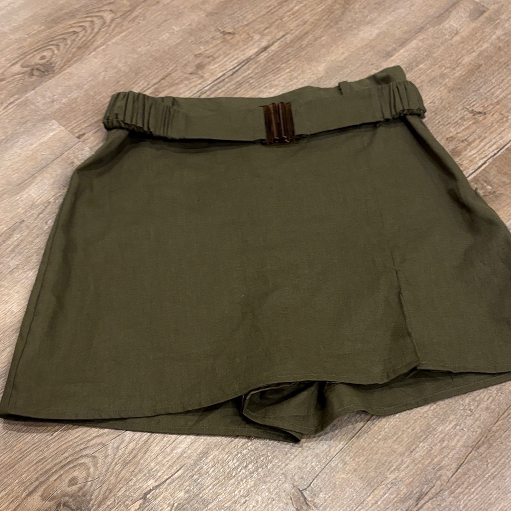 Zara Olive Green Women's Skort